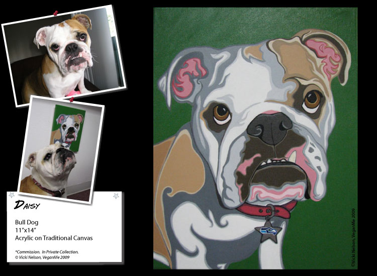 Daisy the Bull Dog portrait