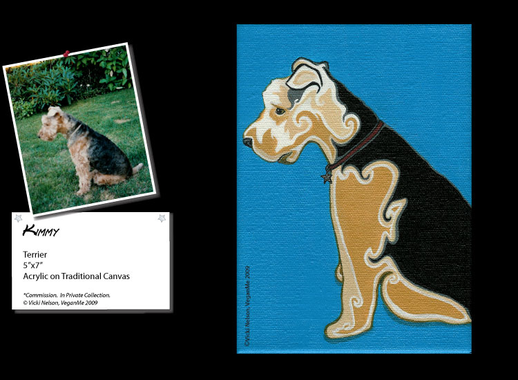 Kimmy the Airedale Terrier dog portrait