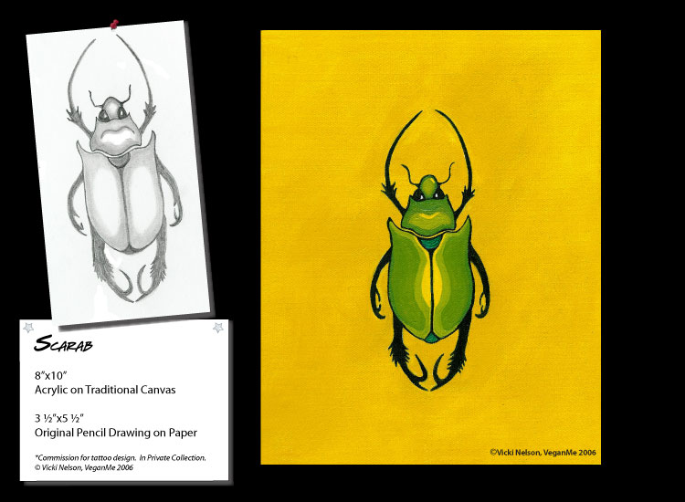 Scarab Drawing and Painting